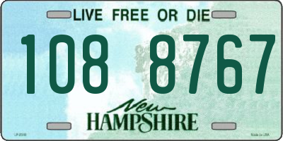 NH license plate 1088767