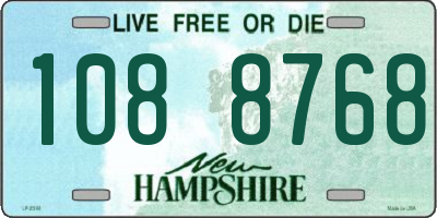 NH license plate 1088768