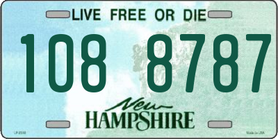 NH license plate 1088787