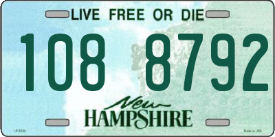 NH license plate 1088792