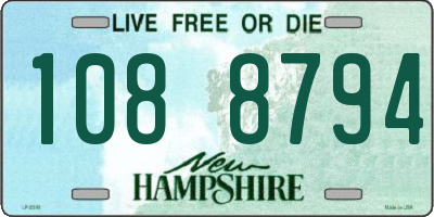 NH license plate 1088794