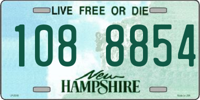 NH license plate 1088854