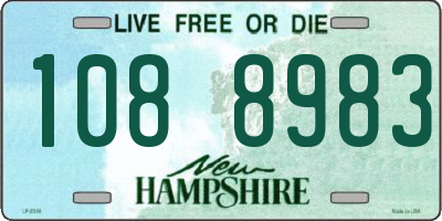 NH license plate 1088983