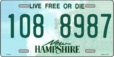 NH license plate 1088987