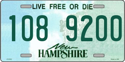NH license plate 1089200