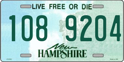 NH license plate 1089204