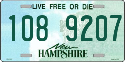 NH license plate 1089207