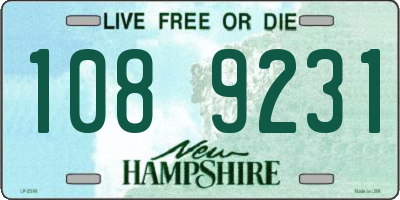 NH license plate 1089231