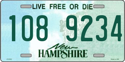 NH license plate 1089234