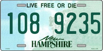 NH license plate 1089235