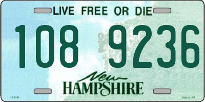 NH license plate 1089236