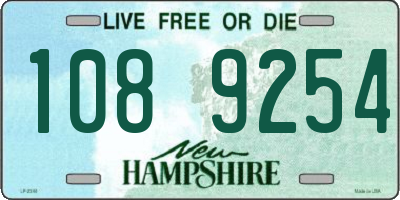 NH license plate 1089254