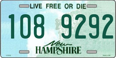 NH license plate 1089292