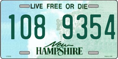 NH license plate 1089354