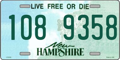 NH license plate 1089358