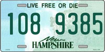 NH license plate 1089385