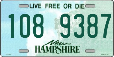 NH license plate 1089387