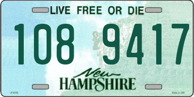 NH license plate 1089417