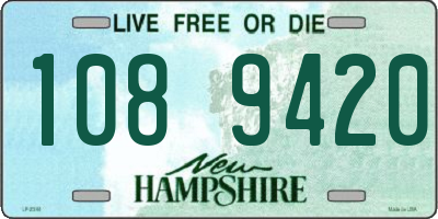NH license plate 1089420