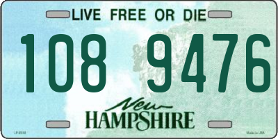 NH license plate 1089476