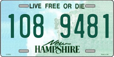 NH license plate 1089481