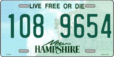 NH license plate 1089654