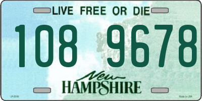 NH license plate 1089678