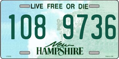 NH license plate 1089736