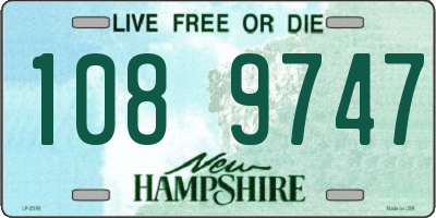 NH license plate 1089747