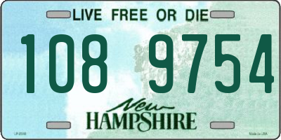 NH license plate 1089754