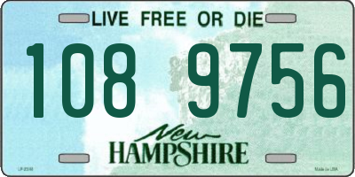 NH license plate 1089756