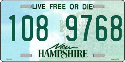 NH license plate 1089768