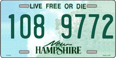 NH license plate 1089772