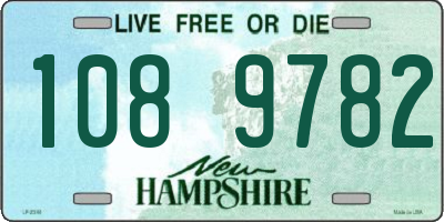 NH license plate 1089782