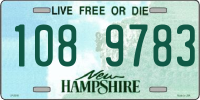 NH license plate 1089783
