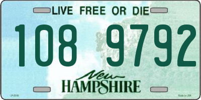 NH license plate 1089792