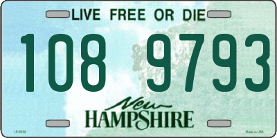 NH license plate 1089793