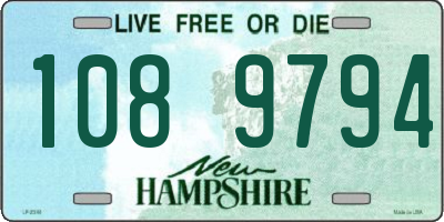 NH license plate 1089794