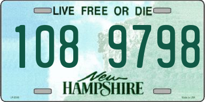 NH license plate 1089798