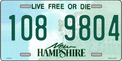 NH license plate 1089804