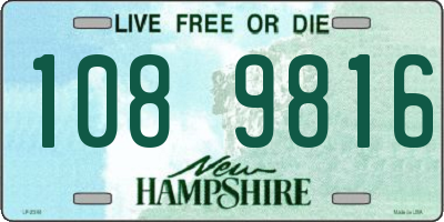 NH license plate 1089816