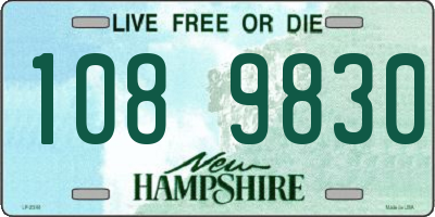 NH license plate 1089830