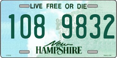 NH license plate 1089832