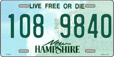 NH license plate 1089840
