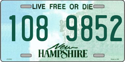 NH license plate 1089852