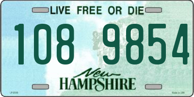 NH license plate 1089854
