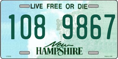 NH license plate 1089867