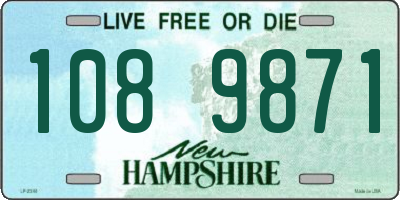 NH license plate 1089871