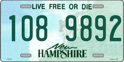 NH license plate 1089892