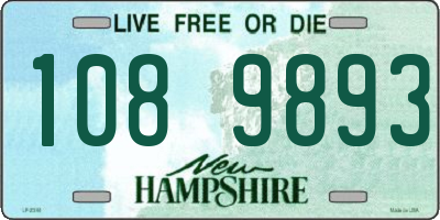 NH license plate 1089893